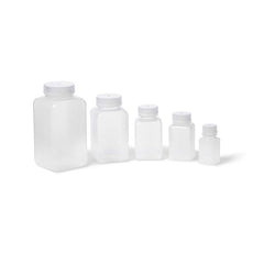 United Scientific UniStore Wide Mouth Square Bottles, PPCO, 500 mL, 12/pkg - 33608