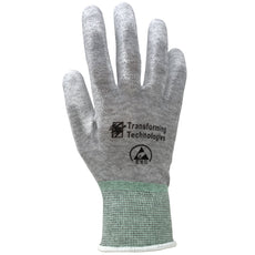 Transforming Technologies ESD Inspection Gloves, Palm Coated