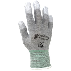 Transforming Technologies ESD Inspection Gloves, Finger Tip Coated, X-Large, Pack of 12 Pair - GL4505T-PK12