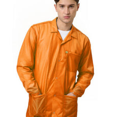 Transforming Technologies ESD Jacket, 3/4ths Length, Lapel Collar, Snap Cuff, 2X-Large, Orange - JKC9026SPOR