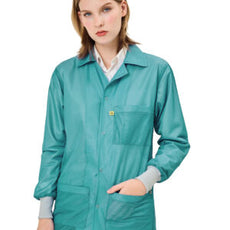 Transforming Technologies ESD Jacket, 3/4ths Length, Lapel Collar, Knit Cuff, 3X-Large, Teal - JKC9027TL