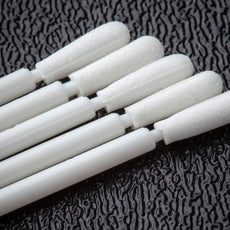 Foamtec UltraSOLV® Semi-Flexible Small Bulb Tip Static Dissipative Foam Swabs w/ ESD Safe Handle - 12,500 Swabs/Case - HT1902-500
