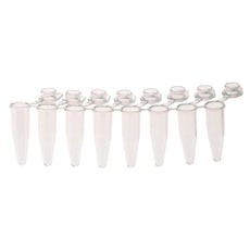 Celltreat PCR 8-Strip Tubes, 0.2mL, Separable, Attached Dome Caps, Clear, 120/Cs - 230462