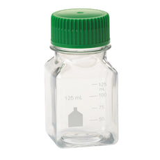 Celltreat 125mL Media Bottle, Square, PET, Individually Wrapped, Sterile, 24/Cs - 229786