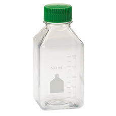  Celltreat 500mL Media Bottle, Square, PET, Individually Wrapped, Sterile, 24/Cs - 229791
