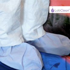 LabClean Shoe Cover w/Non---Skid Bottom, 18 x 41 cm, Color: Blue ---  16" (Large)