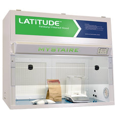 Mystaire 72" Latitude Fentanyl Series C ductless hood. Price includes HEPA filters, prefilters, blue base, trash bag port, and two power access ports. - MY-LFH72