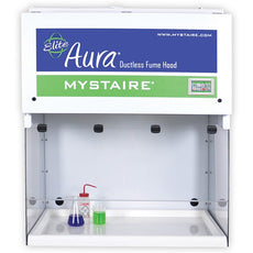 Mystaire 30" Aura Elite ductless fume hood with EverSafe III Touch Control microprocessor controller, fluorescent light, and fiberglass spill tray. 110V - MY-AU30