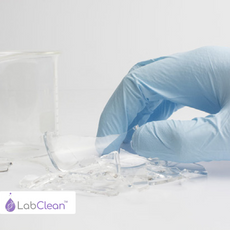 LabClean Full Finger 100% Low-lint Nylon Glove Liner w/Orange Cuff Size: Medium (launderable & reusable)