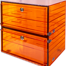 Plas-Labs Desiccators, Amber acrylic 862-CGA/NS