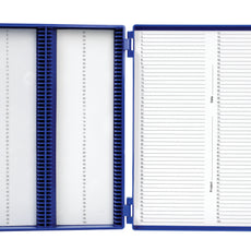 Heathrow Scientific Premium Microscope Slide Box, 100-Place, Foam, Blue - HS15994M