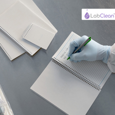 LabClean Class 100 Compatible Cleanroon Notebook, Amide/Silicone Free; Size 5.5” x 8.5”; Color White