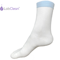 LabClean Cleanroom Socks, 100% Polyester, Launderable, Size: Large
