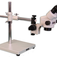 Meiji Techno EMZ-5 + MA502 + F + S-4100 (EMZ-5: Binocular Microscope Head + MA502: Eyepieces + F: Focus Block + S-4100: Stand) 7X – 45X Stand Configuration System, Working Distance: 93mm (3.66″)