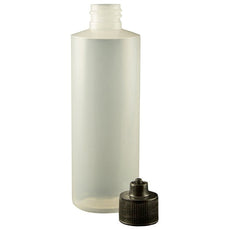 Jensen Global 4 oz. Bottle LDPE Cylinder w/ Black Luer Lock Cap - JG4.0BC