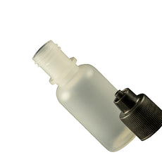 Jensen Global 0.5 oz. Bottle LDPE Boston Round w/ Black Luer Lock Cap - JG0.5BC