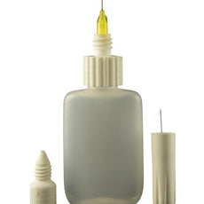 Jensen Global Fineline Applicator 1.25 oz Oval Bottle with 20 Gauge Cap Assembly - JG1.25OVS-FL-20