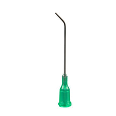 Jensen Global 18 Gauge 1.5" HP Series Tip ID .033" 45º Bend - Green - Box/50 - JG18-1.5HPX-45