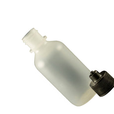 Jensen Global 2 oz. Bottle LDPE Boston Round w/ Black Luer Lock Cap - JG2.0BC
