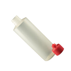 Jensen Global 4 oz. Bottle LDPE Cylinder w/ Red Luer Lock Cap - JG4.0BC-R