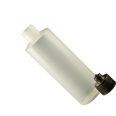 Jensen Global 8 oz. Bottle HDPE Cylinder w/ Black Luer Lock Cap - JG8.0BC