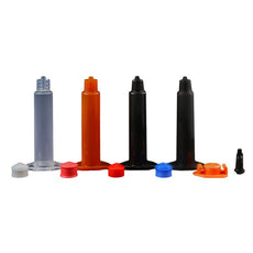 Jensen Global 5 cc ESD Air Barrel, Red Straight Wall Stopper, Cap Kit - Box/40 - JG5A-40-ESD-GBRK