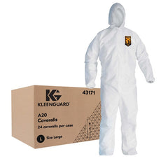 Kimberly Clark KLNGD A20 Coverall Hood Vend Wht L - 43171