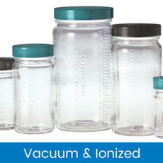 Qorpak Graduated Medium Round Bottle Beakers, Vacuum & Ionized 24/Case - GLC-01525