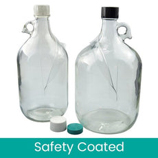 Qorpak Safety Coated Jugs - Clear 6/Case - GLA-00943