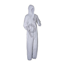 Tians Coveralls, White MP Coated, Hood, EW, EA, EB, 4xl, 25/Cs - 226853-4XL