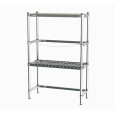 Metro 2KR346MC HD Super Beer Keg Handling Rack, 1 Dunnage Shelf, 1 Solid Shelf, 4 Half Barrel Capacity