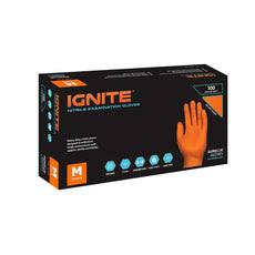 IGNITE Nitrile Gloves Orange Heavy Duty (X-Large) (Non Latex) 7mm Thickness 100 Gloves/Box