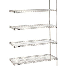 Metro 5AN427C Super Erecta 5-Shelf Industrial Wire Shelving Add-On Unit, Chrome, 21" x 30" x 74"
