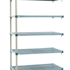 MetroMax Q 5AQ477G3 5-Shelf Plastic Industrial Shelving Add-On Unit, 21" x 72" x 74"