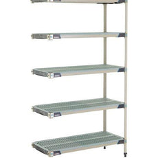 MetroMax i 5AX347GX3 5-Shelf Plastic Industrial Shelving Add-On Unit, 18" x 42" x 74"
