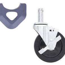 Metro 5MBX 5" Resilient Rubber Swivel/Brake Stem Caster for MetroMax Industrial Plastic Shelving Racks