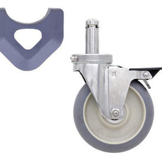 Metro 5MDBGSXA 5" High Modulus Donut Cart-Washable Swivel/Brake Stem Caster for MetroMax Industrial Plastic Shelving Racks