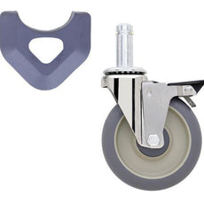 Metro 5MDBXA 5" High Modulus Donut Swivel/Brake Stem Caster for MetroMax Industrial Plastic Shelving Racks