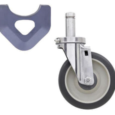 Metro 5MPXGSA 5" Polyurethane Cart-Washable Swivel Stem Caster for MetroMax Industrial Plastic Shelving Racks