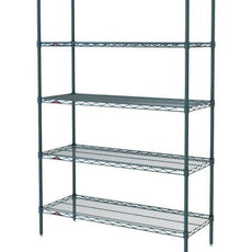 Metro 5N527K3 Super Erecta 5-Shelf Industrial Wire Shelving Starter Unit, Metroseal Green Epoxy, 24" x 30" x 74"