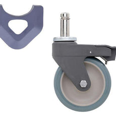 Metro 5PCBXM 5" Antimicrobial Polyurethane Swivel/Brake Stem Caster for MetroMax Industrial Plastic Shelving Racks