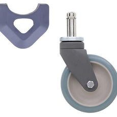 Metro 5PCXM 5" Antimicrobial Polyurethane Swivel Stem Caster for MetroMax Industrial Plastic Shelving Racks