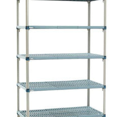 MetroMax Q 5Q327G3 5-Shelf Plastic Industrial Shelving Starter Unit, 18" x 30" x 74"