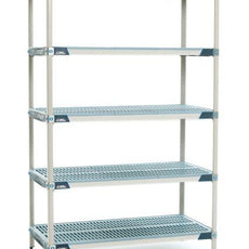 MetroMax i 5X317GX3 5-Shelf Plastic Industrial Shelving Starter Unit, 18" x 24" x 74"