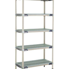MetroMax i 5X337GX3 5-Shelf Plastic Industrial Shelving Starter Unit, 18" x 36" x 74"