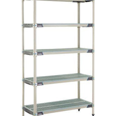 MetroMax i 5X347GX3 5-Shelf Plastic Industrial Shelving Starter Unit, 18" x 42" x 74"