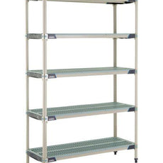 MetroMax i 5X357GX3 5-Shelf Plastic Industrial Shelving Starter Unit, 18" x 48" x 74"