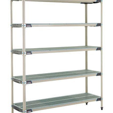 MetroMax i 5X367GX3 5-Shelf Plastic Industrial Shelving Starter Unit, 18" x 60" x 74"