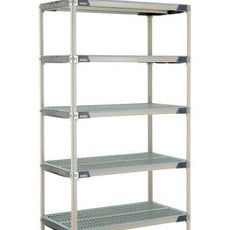 MetroMax i 5X547GX3 5-Shelf Plastic Industrial Shelving Starter Unit, 24" x 42" x 74"