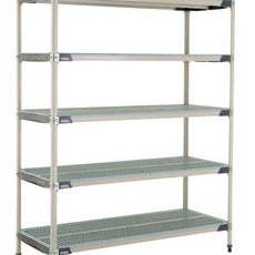 MetroMax i 5X567GX3 5-Shelf Plastic Industrial Shelving Starter Unit, 24" x 60" x 74"